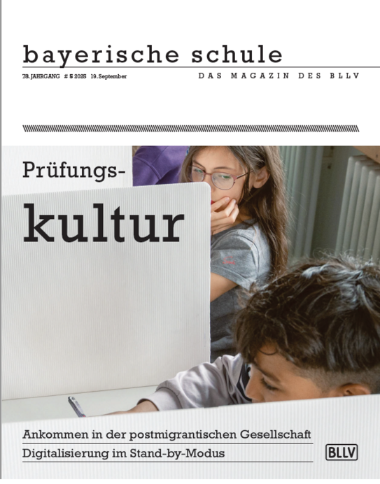 Titelblatt Magazin des BLLV zum Thema Prüfungskultur