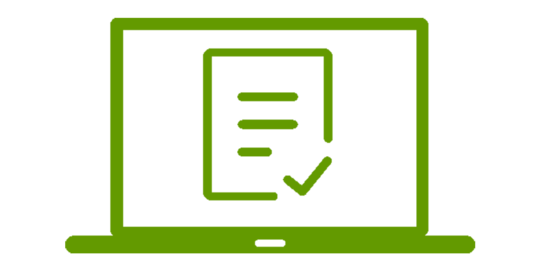 computer screen with checklist